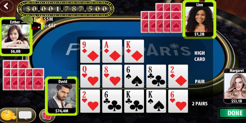 Cách chơi Poker qua hành động cụ thể