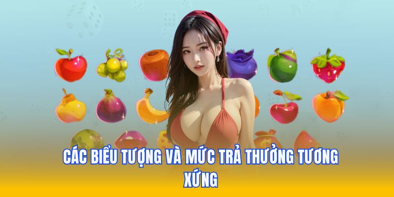 Các biểu tượng và mức trả thưởng do Nohu 1 quy định